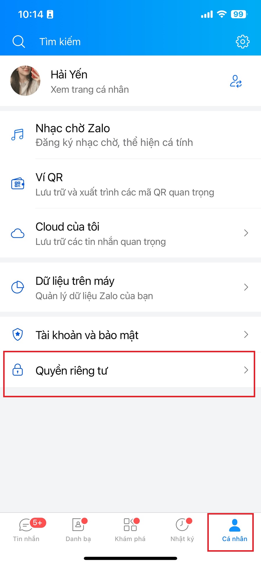Tin nhắn Zalo đã nhận là xem chưa